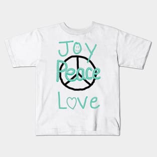 Joy Peace Love Kids T-Shirt